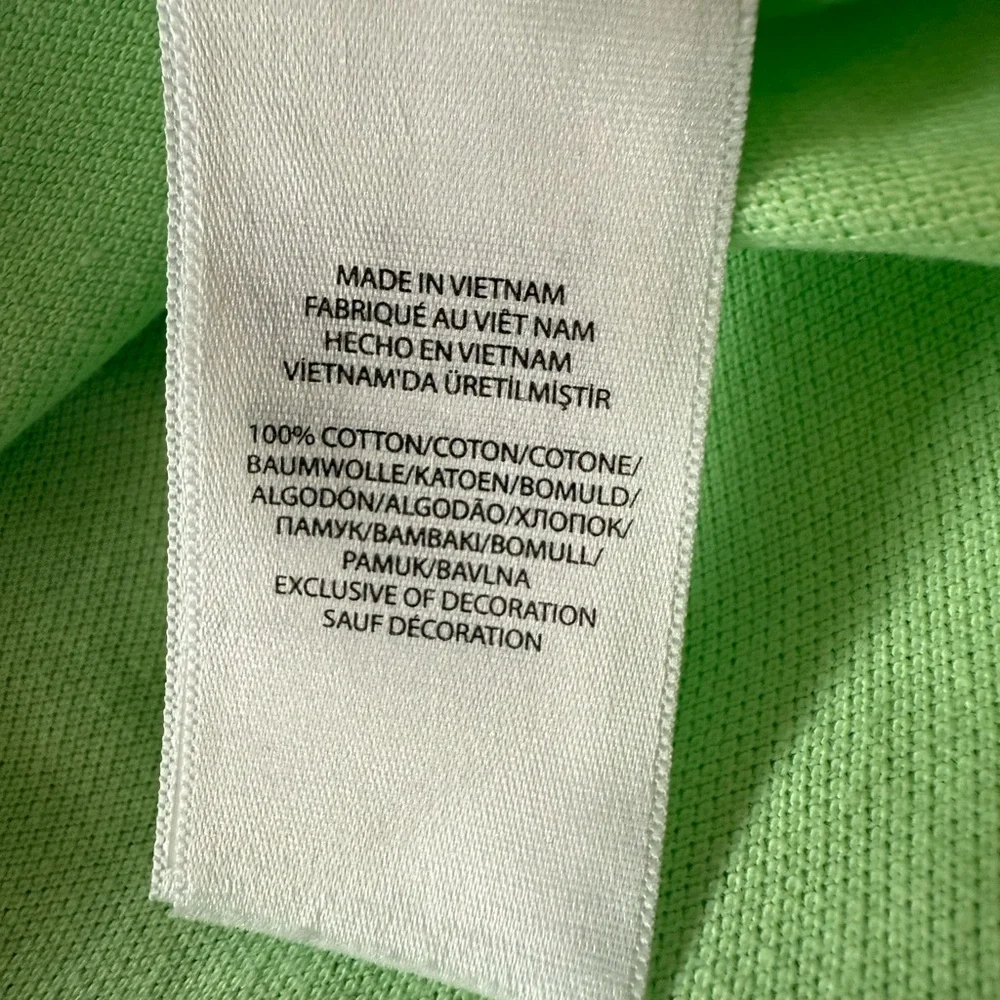 Polo Ralph Lauren | Size Large | Mens Lime Green Solid Polo Short Sleeve Spring